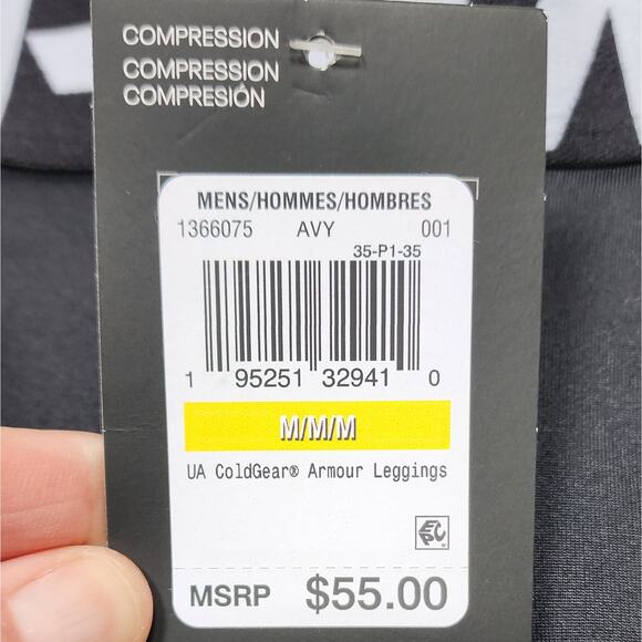 NWT Under Armour Men's Coldgear Compression Leggings - Picture 6 of 6